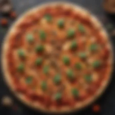 Perfectly Baked Vegan Pizza A beautifully baked vegan pizza showcasing a crispy crust.