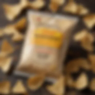 Close-up of nutritional information displayed on Walmart tortilla chip packaging