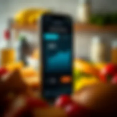 Activity Monitoring in WeightWatchers App Graphical representation of activity monitoring within the app