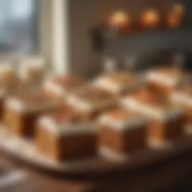 An enticing display of various carrot cakes from local bakeries