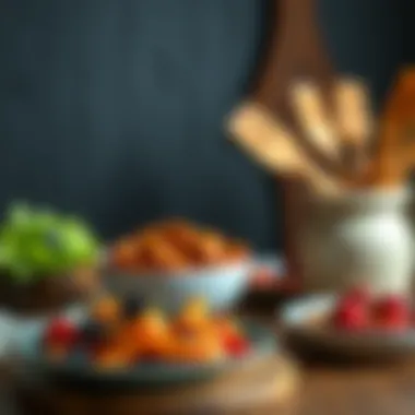 Mindful eating practice with vegan dishes