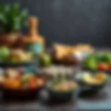 Nutrient-rich vegan Whole 30 meal display