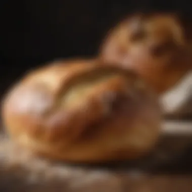 Artisan Yeast Bread with a Golden Crust A rustic loaf of yeast bread showcasing a golden crust